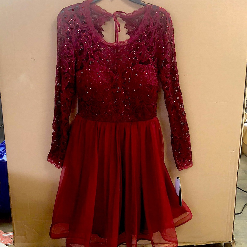 NWT Special Occasion Sequin Ruby Red Party Dress